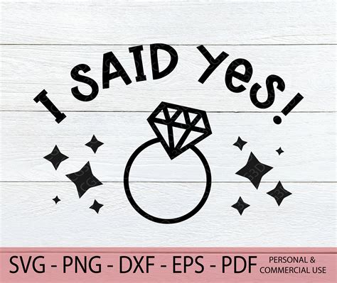 I Said Yes Svg She Said Yes Svg Were Engaged Svg Etsy Uk