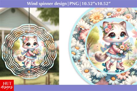 Kids Wind Spinner Spring Cat Spring Graphic By Nataliakurtidi