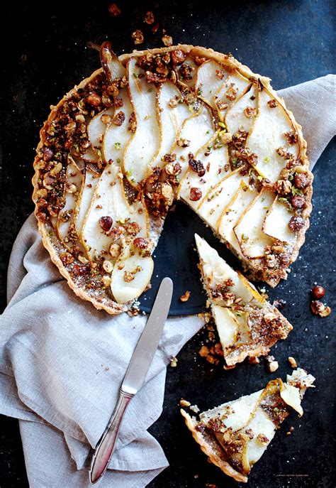 Birnen Frangipane Tarte Mit Haselnuss Crumble Streuseln Backst Bchen