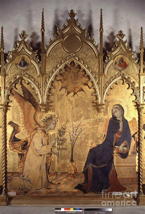 Annunciation 1333 Painting By Simone Martini Fine Art America