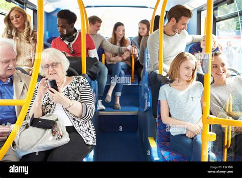 Bus Crowded Passengers Inside High Resolution Stock Photography And