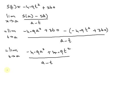 Solved For This Exercise Use The Position Function S T 4 9t 2 360 Which Gives The