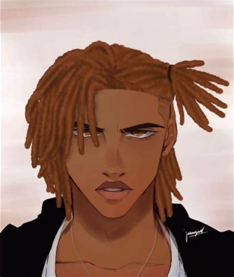 Dope Cartoon Art Of A Man With Dreadlocks