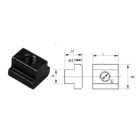 Steel T Slot Nut With M8 Thread For 10mm Slots CNC Solutions