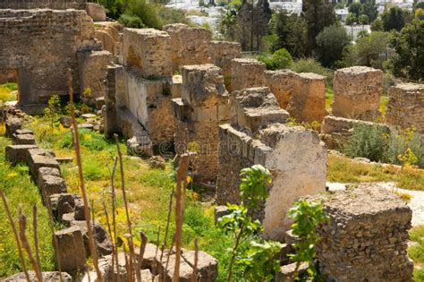 Ruins of House of Hannibal at the Excavations of Carthage Stock Photo ...