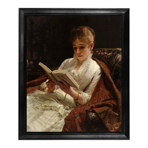 Victorian Woman Reading Book Lovers Art Lovely Moody Antique Art