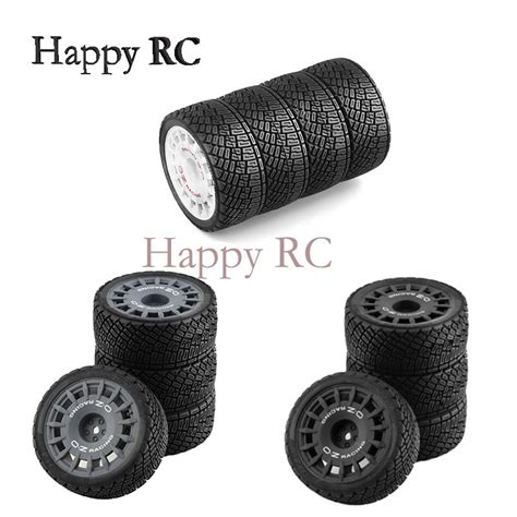 4pcs 67mm Plastic Wheel Rim Rubber Tire Universal For All 1 10 RC Rally