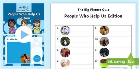 People Who Help Us Themed Picture Quiz Pack