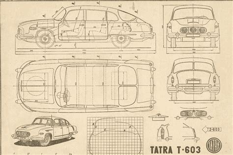 Tatra 603 Blueprint Download Free Blueprint For 3d Modeling