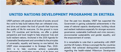 Undp Eritrea United Nations Development Programme