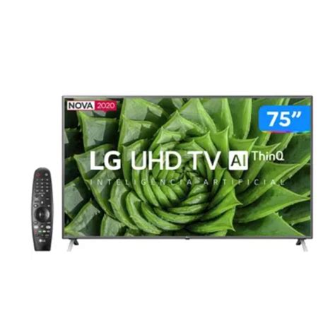 Smart TV 4K LED IPS 75 LG 75UN8000PSB Wi Fi Bluetooth HDR