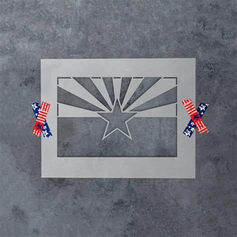 Arizona State Flag Stencil Reusable Diy Craft Stencils Of An Etsy