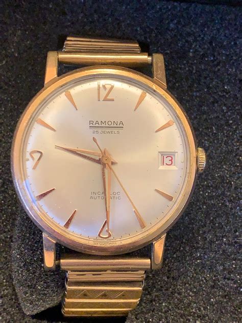 Vintage Gents Ramona Jewel Automatic Swiss Calendar Watch Etsy