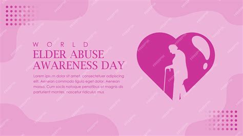 Premium Vector World Elder Abuse Awareness Day Banner Template