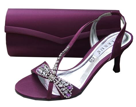 Lexus Caprice Purple Plum Evening Sandals Sole Divas Evening Sandals Dress Shoes Womens