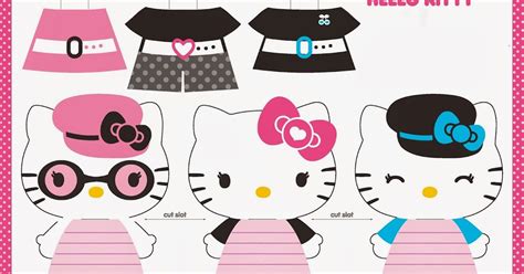 Crafts Printable Hello Kitty Paper Doll Sanrio Badtz Maru Diverse