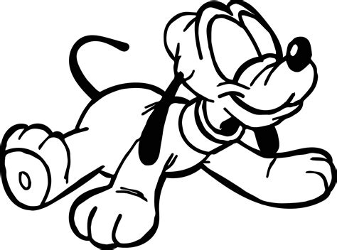 Baby Pluto Happy Coloring Page Wecoloringpage