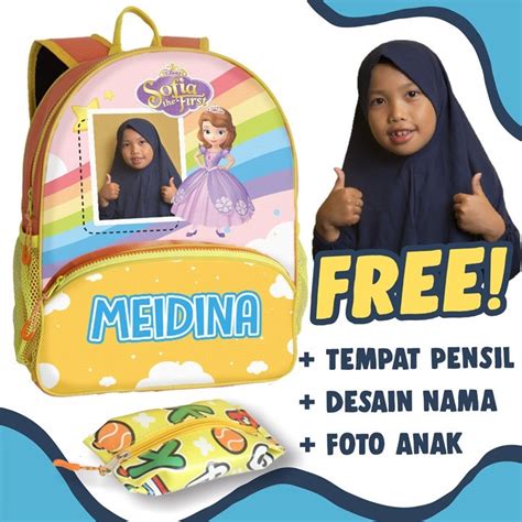 Jual 1 Hari Jadi Tas Anak Custom Fotonama Sofia Tas Anak Paud