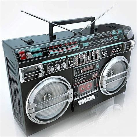 Vintage Boombox with Radio and Speakers
