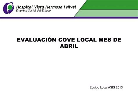 Ppt Evaluaci N Cove Local Mes De Abril Powerpoint Presentation Free