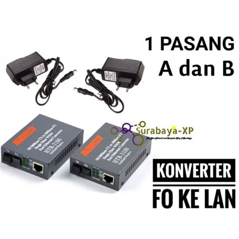 Konverter FO Fiber Optic HTB 3100 1 Pasang A Dan B Media Converter