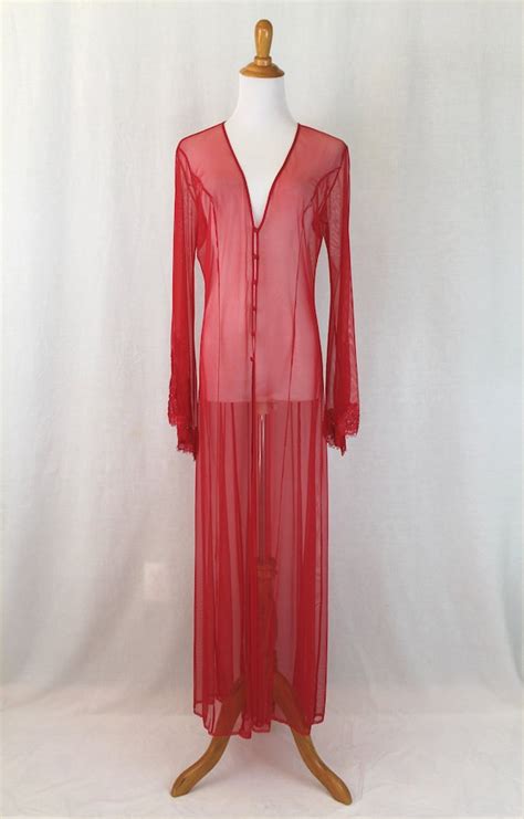 Vintage Sheer Red Beaded Gem