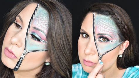 Mermaid Zip Halloween Makeup Tutorial Raini Smith Youtube