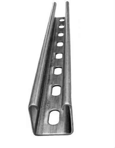 Mild Steel Slotted C Channel Size 2 Feet Width Dimension Size 8