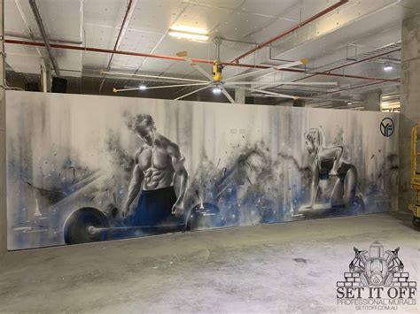 Gym Interior Wall Murals Graffiti Artist Melbourne