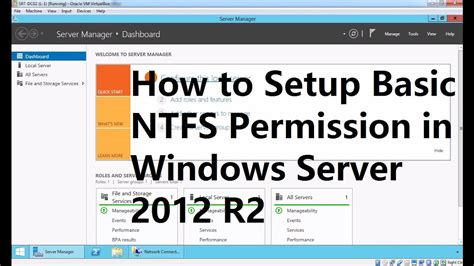 15 How To Set Basic NTFS Permission In Windows Server 2012 R2 YouTube