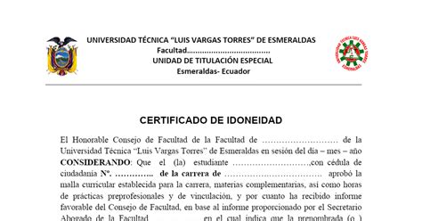 1 CERTIFICADO DE IDONEIDAD Docx Google Drive