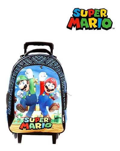 Mochila Escolar Infantil Super Mario E Luigi Rodinhas MercadoLivre