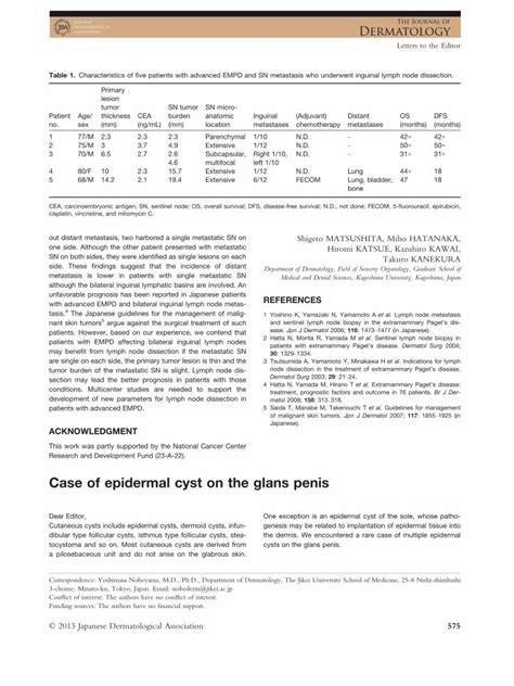 PDF Case Of Epidermal Cyst On The Glans Penis DOKUMEN TIPS