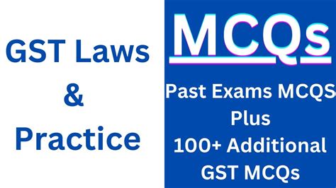 Gst Laws And Practice Mcqs I Gst Multiple Choice Questions And Answers I Past Exam Solved Mcqs