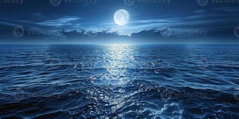 full moon OCEAN 44561743 Stock Photo at Vecteezy