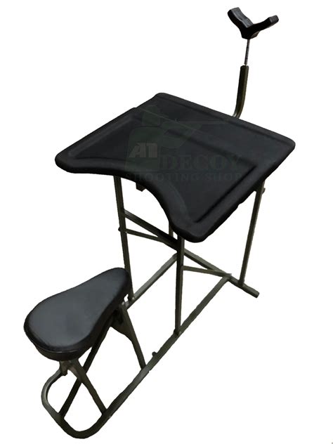 Shooting Table Bench Shoot Rest Rifle Target Range Folding Padded Gun