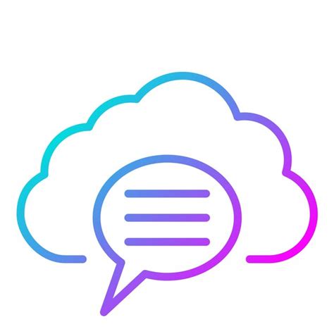 Premium Vector Cloud Message Vector Illustration Style