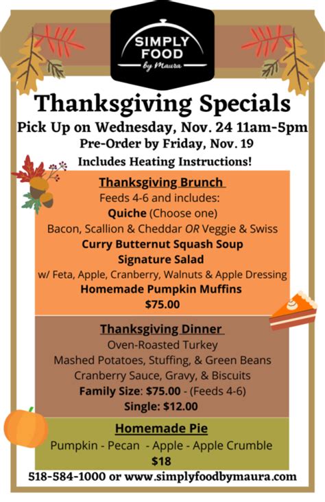 Saratoga Restaurant Specials For Thanksgiving 2021