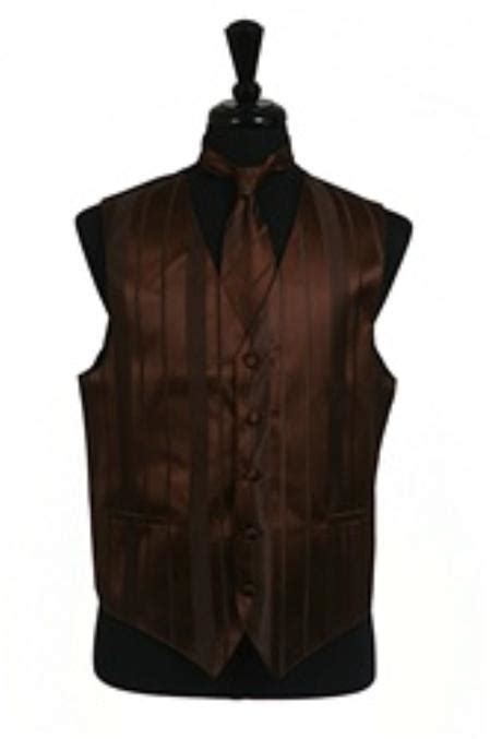 Vesttiebowtie Sets Brown Color Shade Tone On Tone