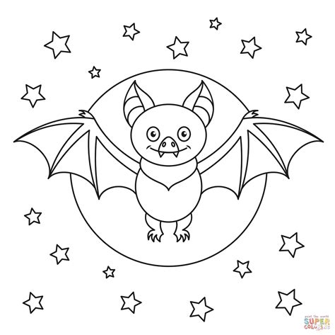 Cartoon Bat Coloring Page Free Printable Coloring Pages