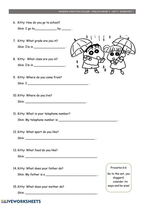 Unit 1 Ws 1 Interactive Worksheet Worksheets English As A Second