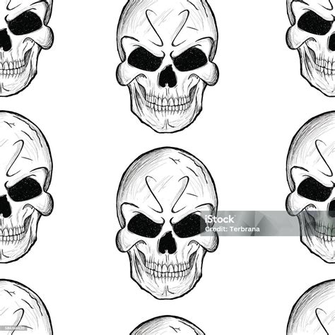 Human Skull Handdrawn Stock Illustration Download Image Now Anatomy Art Art And Craft Istock