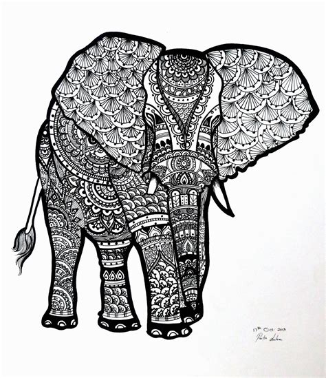 Zentangle Elephant on Behance