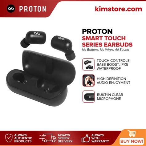 Kimstore Proton Smart Touch Series True Wireless Earbuds Bluetooth Stereo Cradle Built In