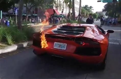 Video: Lamborghini Aventador catches fire during valet park ...