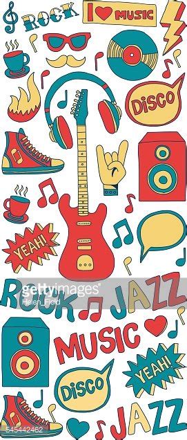 Music Doodle Vector Set Stock Clipart Royalty Free Freeimages