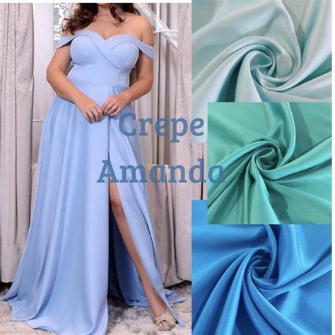 Tecido Crepe Amanda Tecido Crepe Para Vestido De Festa Shopee Brasil