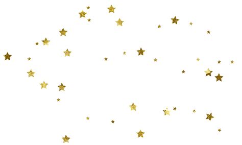 Gold Stars Scattering Cut Out 13078932 Png