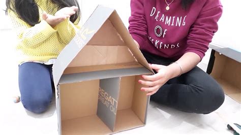 How To Make Doll House With Shoebox YouTube