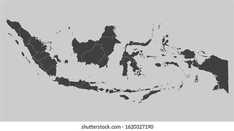 Detailed Vector Indonesia Country Border Map Stock Vector (Royalty Free ...